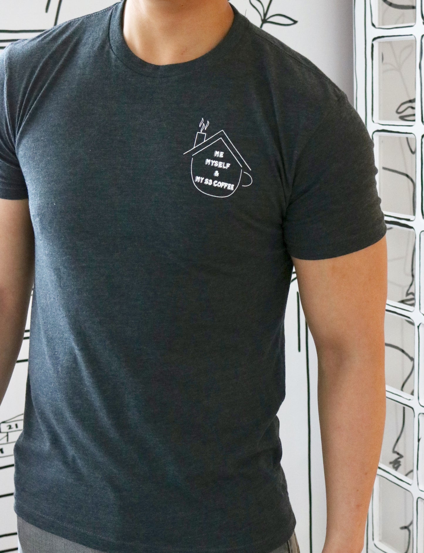 Pre-Order Item: "Me, Myself, & My S3 Coffee" CHARCOAL T-Shirt